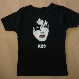 NEW KISS TEE SHIRT BABY DOLL CUT